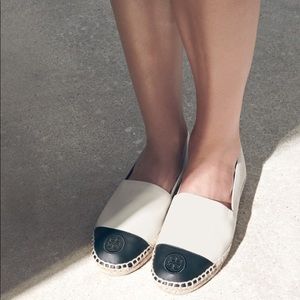 Tory Burch Espadrilles Shoe Color Block Cap Toe
